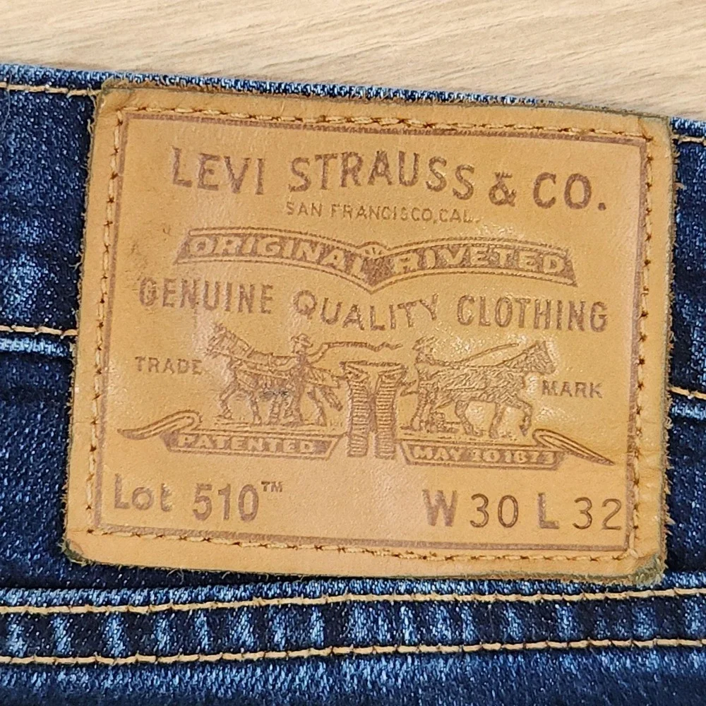 Levis Premium 510 Skinny Jeans Mens 30x32 Blue Medium Wash Stretch Denim